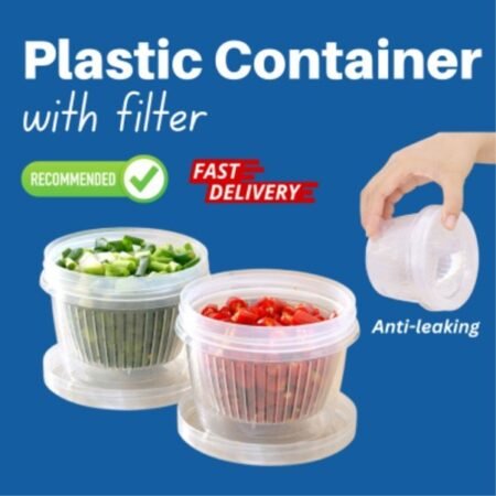 Food Container Double Layer with Drainer