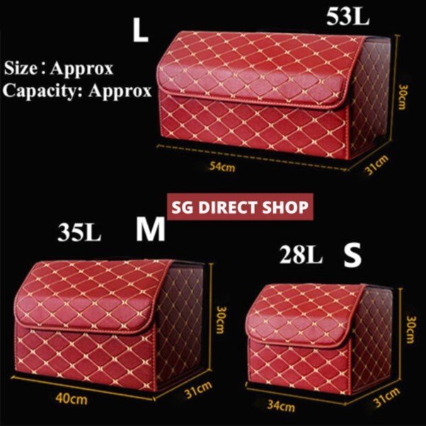 Car Foldable leather Storage box