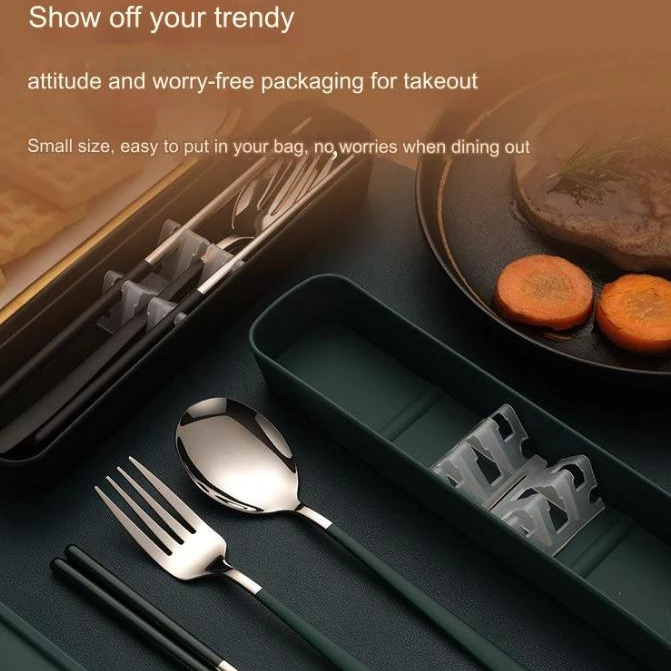 3 in 1 Portable Stainless Steel Cutlery