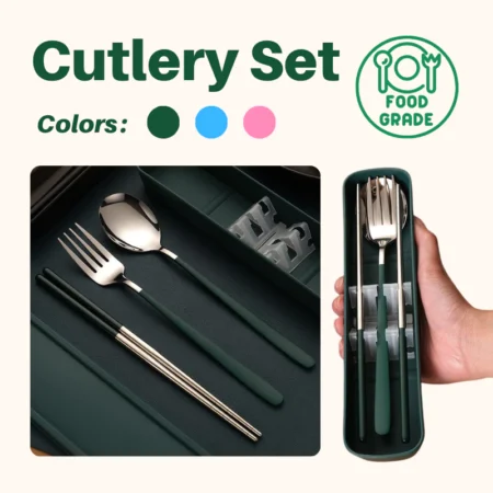 3 in 1 Portable Stainless Steel Cutlery