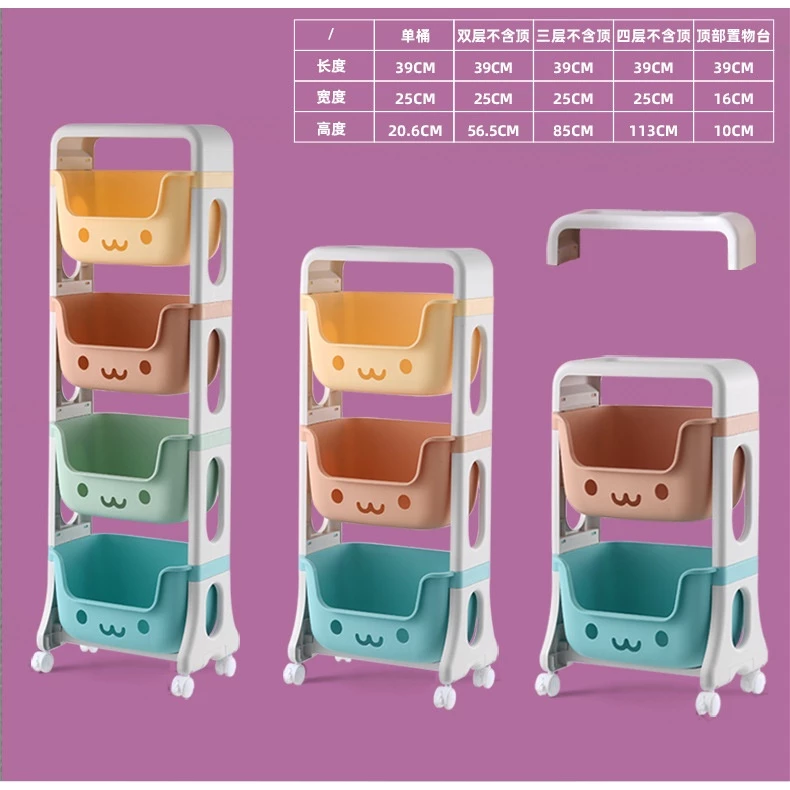 Children Storage Trolley Rack