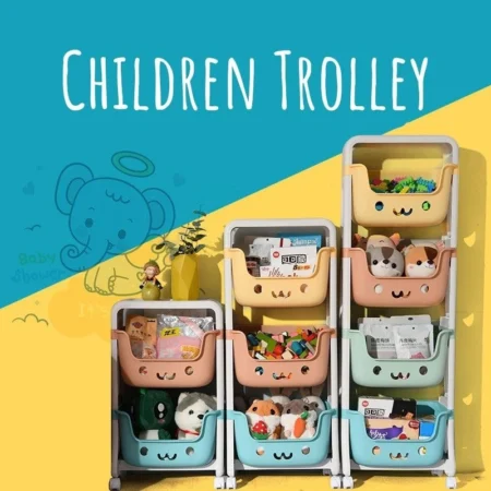 Children Storage Trolley Rack