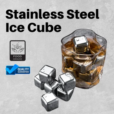 Stainless Steel Ice Cube Whiskey Set Kit